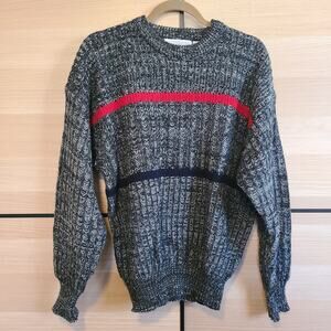 VTG Weekends In Cali Chunky Knit Pullover Crewneck Baggy Grandpa Sweater Large